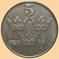 Иностранные монеты - Монеты Швеции