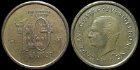 10 крон Швеция 2008 (Король Карл XVI Густав)