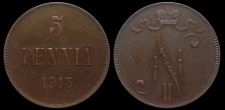 5 пенни Финляндия 1913