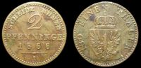 2 пфеннинга Пруссия 1866 A