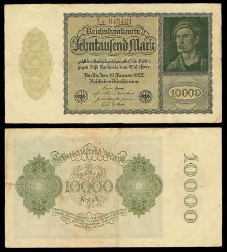 Германия 10000 марок 1922 год (№5s045431)