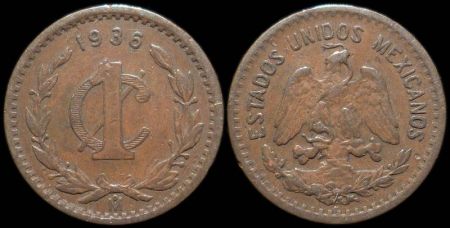 1 центаво Мексика 1936