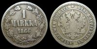 1 марка Финляндия 1866