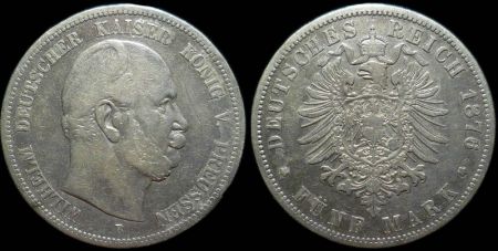 5 марок Пруссия 1876 B