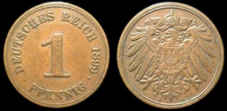 1 пфенниг Германия 1899 A