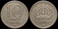 10 эре Швеция 1950 (Король Густав V)