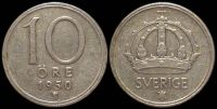 10 эре Швеция 1950 (Король Густав V)