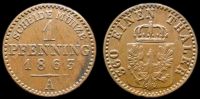 1 пфеннинг Пруссия 1863 A