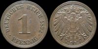 1 пфенниг Германия 1892 A