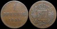 1 пфеннинг Бавария 1855 (Людвиг I)