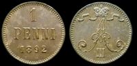 1 пенни Финляндия 1892