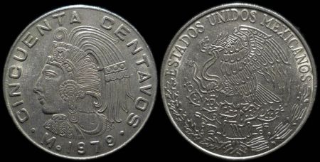 50 центаво Мексика 1979