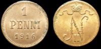 1 пенни Финляндия 1916