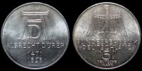 5 марок ФРГ 1971 D 500-летие со дня рождения Альбрехта Дюрера
