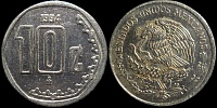 10 центаво Мексика 1994