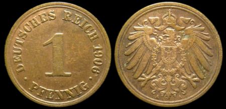 1 пфенниг Германия 1906 A