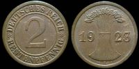 2 пфеннига Германия Веймар 1923 A