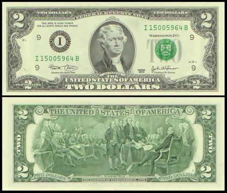 США 2 доллара 2003 г. (I - Миннеаполис, №I15005964B)