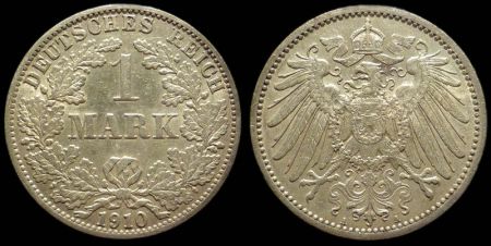 1 марка Германия 1910 А