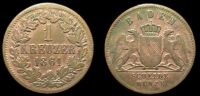 1 крейцер Баден 1861