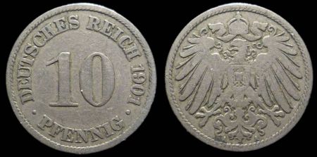 10 пфеннигов Германия 1901 A