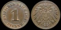 1 пфенниг Германия 1908 A