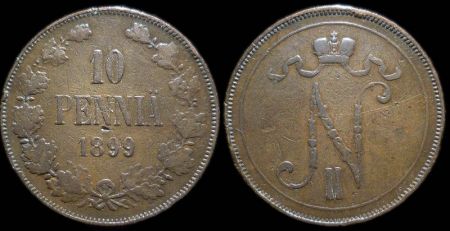 10 пенни Финляндия 1899